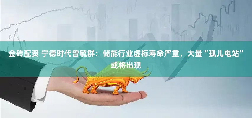 金砖配资 宁德时代曾毓群：储能行业虚标寿命严重，大量“孤儿电站”或将出现